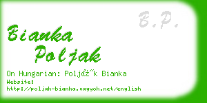 bianka poljak business card